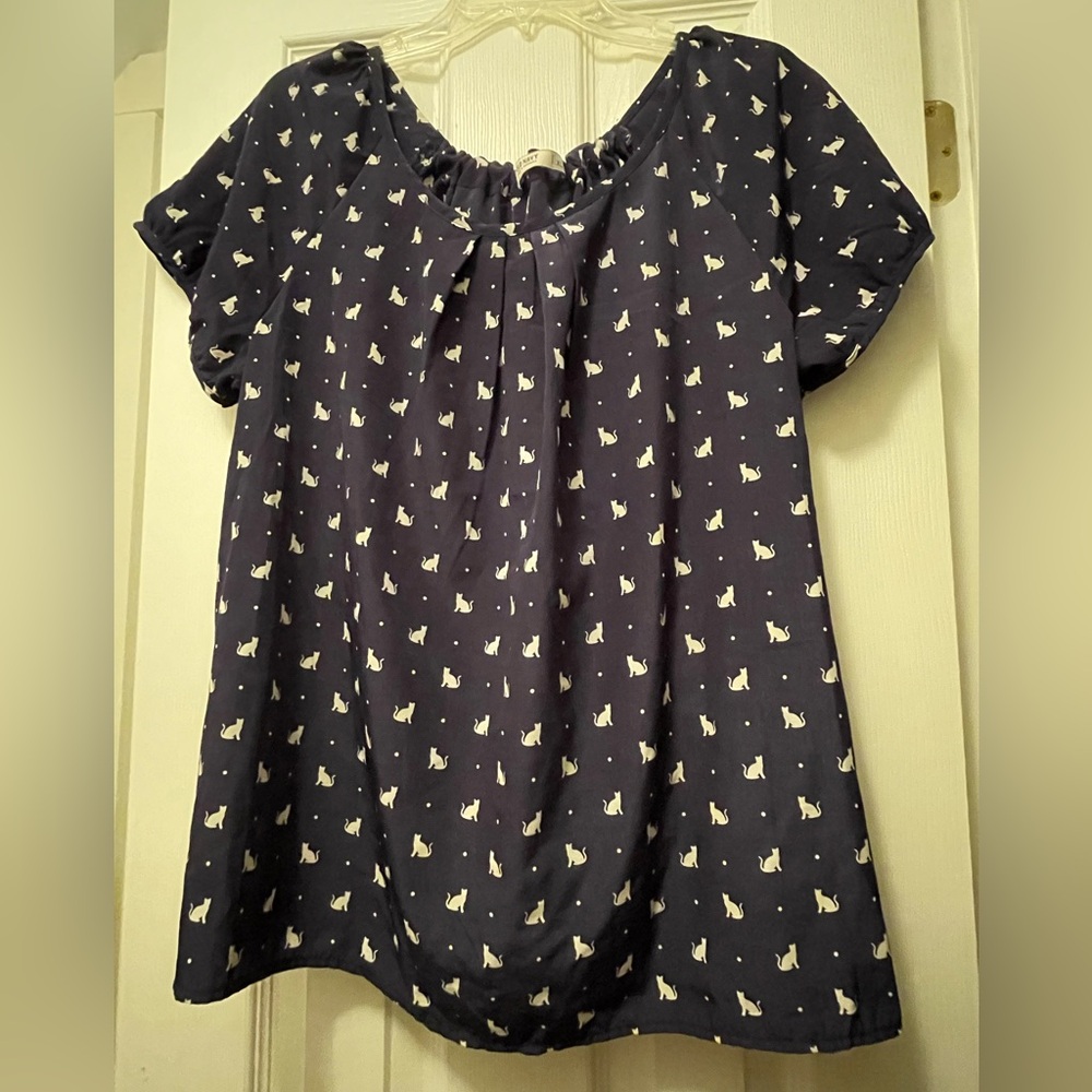 Old Navy Feline Patterned Top